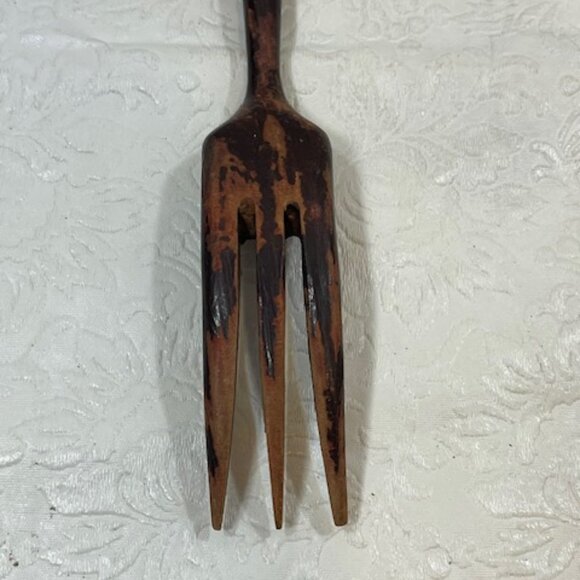 Vintage Sterling Silver Wood Salad Fork Made in France 11" - Picture 14 of 16